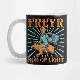 Riding on Gullinborsti - Viking god Freyr Mug